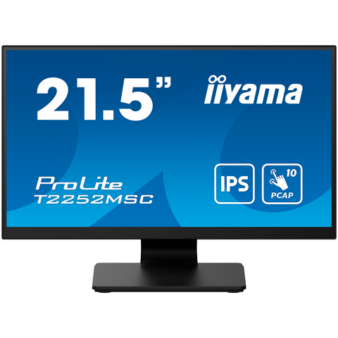 TV/Audio-Video/Foto - IIYAMA Monitor LED T2252MSC-B2AG 21.5" PCAP 10pt Touchscreen monitor featuring IPS panel technology, Edge-to-Edge glass design and Anti Glare coating HDMI DP USB HUB Tilt 3y