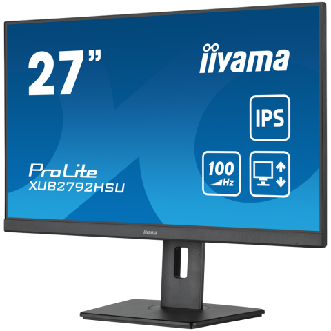 Monitor LED IIYAMA XUB2792HSU-B6 27" IPS Slim-line 1920 x 1080 @100Hz 250 cd/m² 1300:1 0.4ms HDMI DP 4x USB 3.2 HDCP reglare înălțime, rotire, înclinare, pivotare (rotație pe ambele părți) [2]