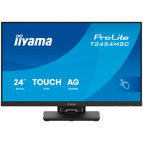 TV/Audio-Video/Foto - IIYAMA Monitor Touch T2454MSC-B3AG 24" InCell PCAP 10pt touchscreen monitor featuring IPS panel technology, Anti-Glare coating and a flexible stand