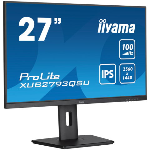 IIYAMA Prolite XUB2793QSU-B7 Business Monitor - 68.65 cm (27''), WQHD (2560x1440), IPS LED, 100Hz, 300 cd/m², matte / black [1]