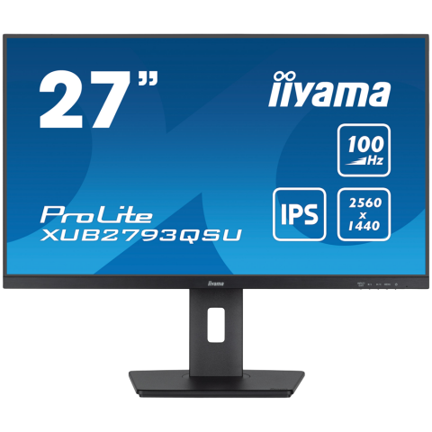TV/Audio-Video/Foto - IIYAMA Prolite XUB2793QSU-B7 Business Monitor - 68.65 cm (27''), WQHD (2560x1440), IPS LED, 100Hz, 300 cd/m², matte / black