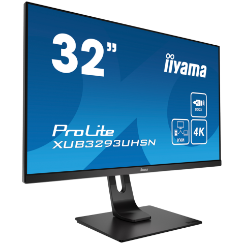 IIYAMA Prolite XUB3293UHSN-B5 Business Monitor - 80 cm (31.5''), 4K UHD (3840x2160), IPS LED, 60Hz, 4ms, 350 cd/m², matte / black [1]