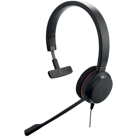 Electronice/Electrocasnice - JABRA EVOLVE 20 MS Mono USB Headband, Noise cancelling,USB connector, with mute-button and volume control on the cord, with foam ear cushion, Microsoft optimized