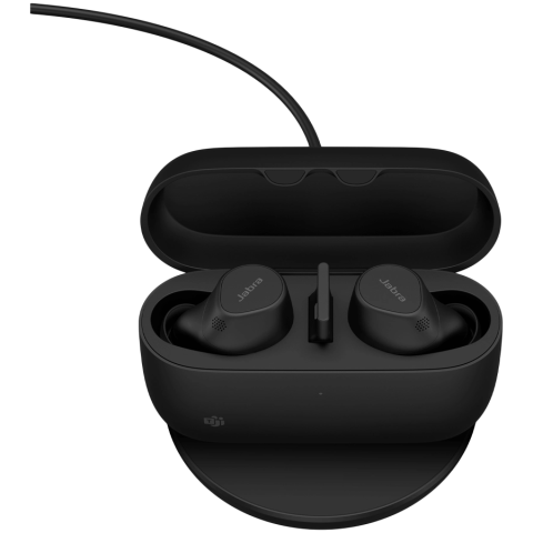 JABRA EVOLVE2 Buds MS, Cradle USB-A MS, Link 380 BT adapter USB-A MS, 30 cm USB-C to USB-A cable, Ear gels, wireless charging pad, warranty [2]