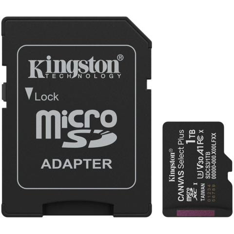 Periferice - Kingston 1TB microSDXC Canvas Select Plus Gen3 150MB/s A1 Card + Adapter
