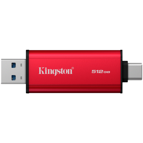 Kingston 512GB Dual USB-A/C Portable SSD, Up to 1050MB/s USB 3.2 Gen 2 [1]