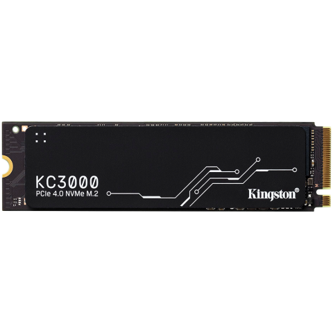 SSD - Kingston KC3000 1024GB SSD, M.2 2280, PCIe 4.0 NVMe, Read/Write 7000/6000MB/s, Random Read/Write: 900K/1000K IOPS
