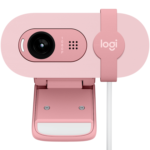 Periferice - LOGITECH Brio 100 Full HD Webcam - ROSE - USB