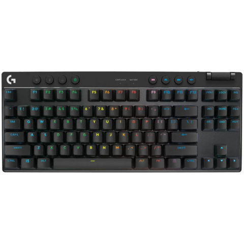 LOGITECH G PRO X TKL LIGHTSPEED Gaming Keyboard - BLACK - US INT'L - 2.4GHZ/BT - EMEA28i-935 - CLICKY [1]