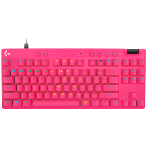 Jocuri si multimedia - LOGITECH G PRO X TKL RAPID Gaming Keyboard - MAGENTA - US INT'L - USB - EMEA28i-935 - LINEAR