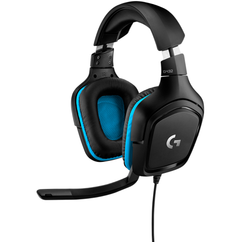 Jocuri si multimedia - LOGITECH G432 Wired Gaming Headset 7.1 - LEATHERETTE - BLACK/BLUE - USB