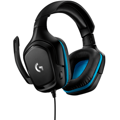 LOGITECH G432 Wired Gaming Headset 7.1 - LEATHERETTE - BLACK/BLUE - USB [1]