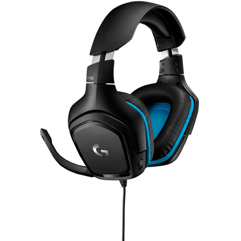 LOGITECH G432 Wired Gaming Headset 7.1 - LEATHERETTE - BLACK/BLUE - USB [3]