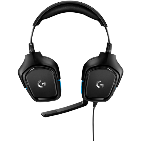 LOGITECH G432 Wired Gaming Headset 7.1 - LEATHERETTE - BLACK/BLUE - USB [2]