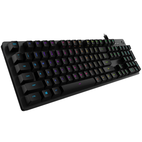 Jocuri si multimedia - LOGITECH G512 Carbon RGB Mechanical Gaming Keyboard, GX Blue - CARBON - US INT'L - USB - INTNL - G512 CLICKY