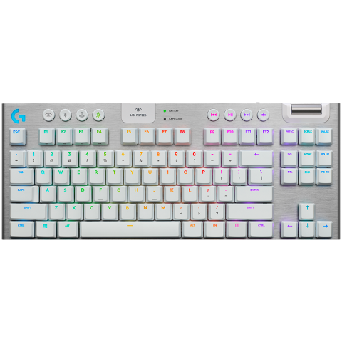 Jocuri si multimedia - LOGITECH G915 X LIGHTSPEED TKL Wireless Gaming Keyboard - WHITE - US INT'L - 2.4GHZ/BT - EMEA28i-935 - TACTILE