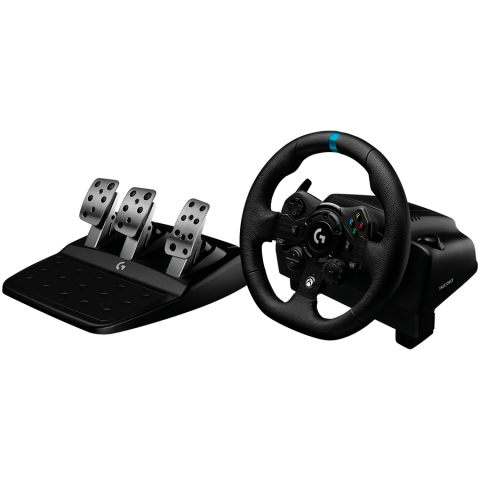 Jocuri si multimedia - LOGITECH G923 Racing Wheel and Pedals - PC/PS - BLACK - USB