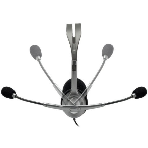 LOGITECH H110 Corded Stereo Headset - GRAY/SILVER - Dual Plug [2]