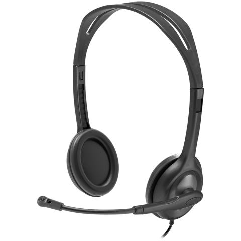 Periferice - LOGITECH H111 Corded Stereo Headset - BLACK - 3.5 MM