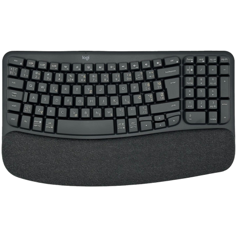 Periferice - LOGITECH Wave Bluetooth ergonomic keyboard - GRAPHITE - US INT'L