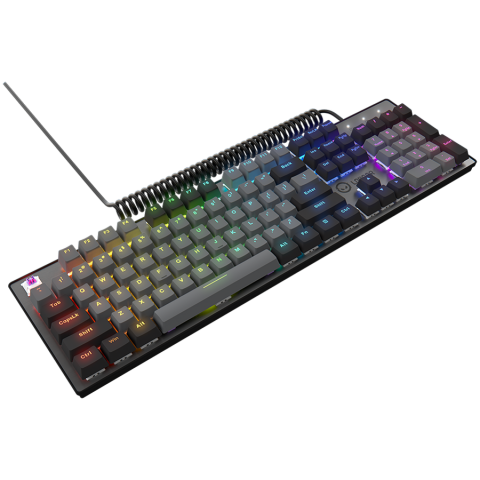 LORGAR Azar 514, Wired mechanical gaming keyboard, RGB backlight, 1680000 colour variations, 18 modes, keys number: 104, 50M clicks, linear dream switches, spring cable up to 3.4m, ABS plastic+metal,  [3]