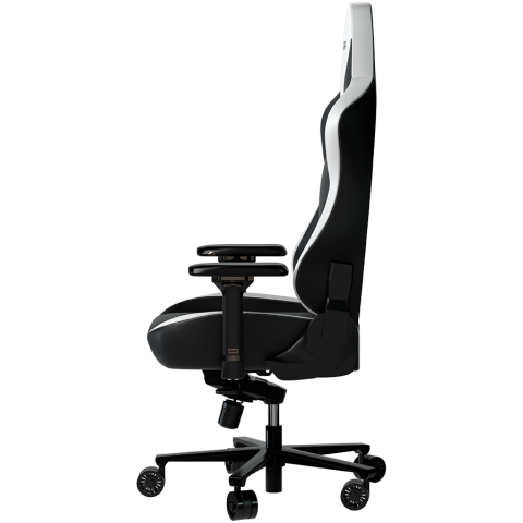 LORGAR Base 311, Gaming chair, PU eco-leather, 1.8 mm metal frame, multiblock mechanism, 4D armrests, 5 Star aluminium base, Class-4 gas lift, 75mm PU casters, Black + white [4]