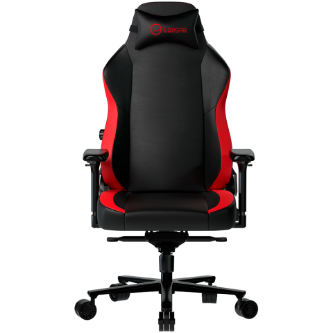 Jocuri si multimedia - LORGAR Embrace 533, Gaming chair, PU eco-leather, 1.8 mm metal frame, multiblock mechanism, 4D armrests, 5 Star aluminium base, Class-4 gas lift, 75mm PU casters, Black + red