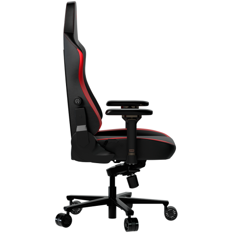 LORGAR Embrace 533, Gaming chair, PU eco-leather, 1.8 mm metal frame, multiblock mechanism, 4D armrests, 5 Star aluminium base, Class-4 gas lift, 75mm PU casters, Black + red [2]