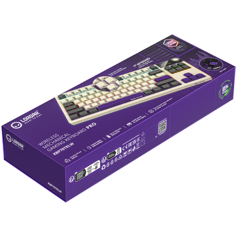 LORGAR KBP70TKLW, Wireless TKL Mechanical Gaming Keyboard Pro, Beige, EN layout [8]