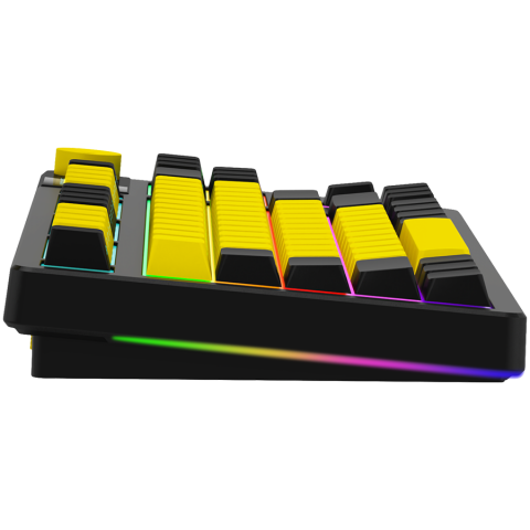 LORGAR KBP70TKLW, Wireless TKL Mechanical Gaming Keyboard Pro, Black/yellow, EN layout [3]