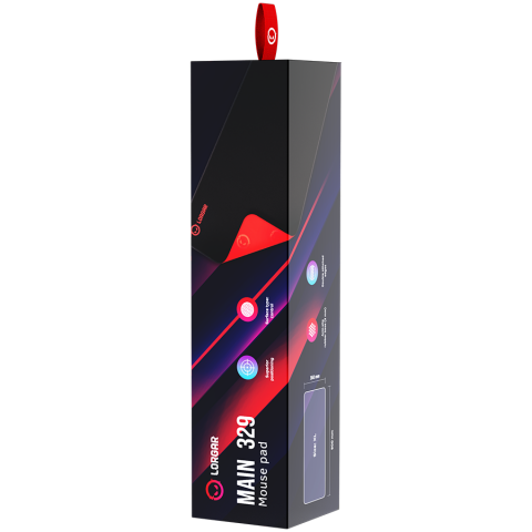 Lorgar Main 329, Gaming mouse pad, Precise control surface, Red anti-slip rubber base, size: 900mm x 360mm x 3mm, weight 0.635kg [6]