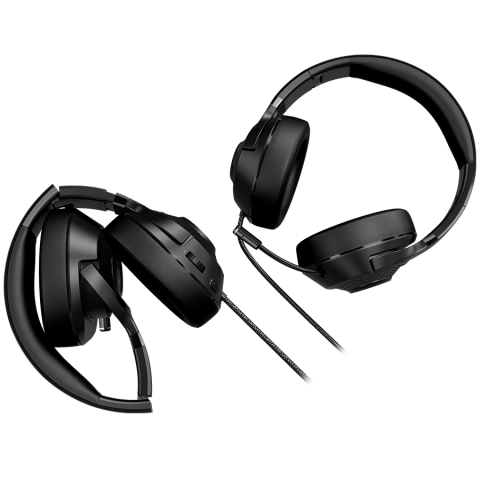 LORGAR Noah 101, Gaming headset with microphone, 3.5mm jack connection, cable length 2m, foldable design, PU leather ear pads, size: 185*195*80mm, 0.245kg, black [5]