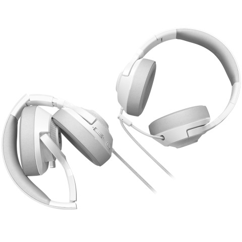 LORGAR Noah 101, Gaming headset with microphone, 3.5mm jack connection, cable length 2m, foldable design, PU leather ear pads, size: 185*195*80mm, 0.245kg, white [5]