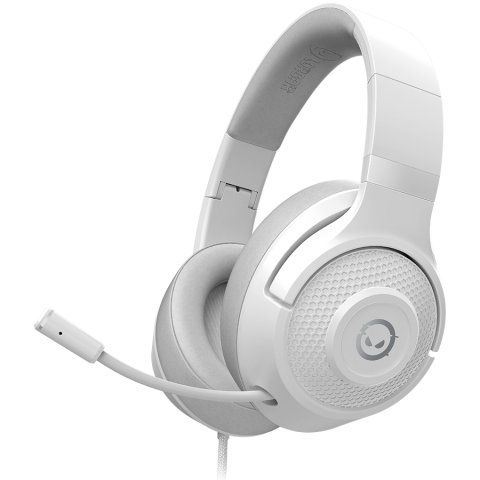 LORGAR Noah 101, Gaming headset with microphone, 3.5mm jack connection, cable length 2m, foldable design, PU leather ear pads, size: 185*195*80mm, 0.245kg, white [1]