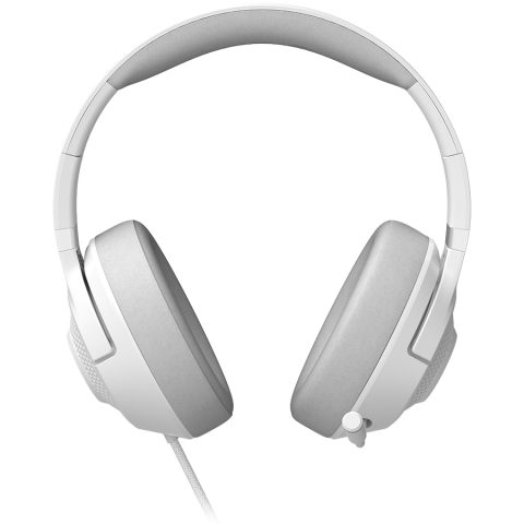 LORGAR Noah 101, Gaming headset with microphone, 3.5mm jack connection, cable length 2m, foldable design, PU leather ear pads, size: 185*195*80mm, 0.245kg, white [3]