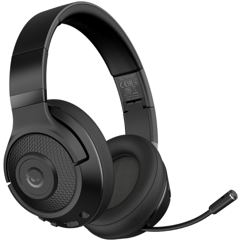 Jocuri si multimedia - LORGAR Noah 500, Wireless Gaming headset with microphone, JL7006, BT 5.3, battery life up to 58 h (1000mAh), USB (C) charging cable (0.8m), 3.5 mm AUX cable (1.5m), size: 195*185*80mm, 0.24kg, black