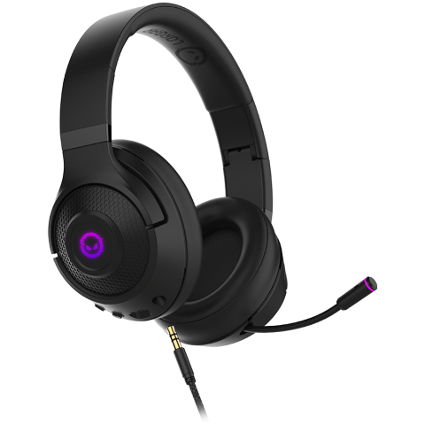 Jocuri si multimedia - Lorgar Noah 701, gaming headset with microphone, 2.4G+ BT 5.0 Realtek 8763, battery 1000mAh, type-C charging cable 0.8m, audio cable 1.5m, size:195*185*80mm, 0.28kg. Black
