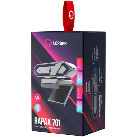 Cameră Web LORGAR Rapax 701 QHD 2K 60 FPS Autofocus USB-C Microfoane Stereo [5]