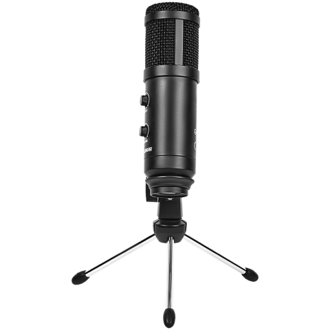 LORGAR Soner 313, Gaming Microphones, Black, USB condenser microphone with Volume Knob & Echo Kob, including 1x Microphone, 1 x 2.5M USB Cable, 1 x Tripod Stand, 1 x User Manual, body size: Φ47.4*158. [5]