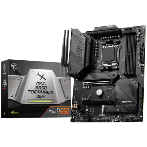 Placi de baza - MSI Main Board Desktop MAG B650 TOMAHAWK WIFI (AM5,4x DDR5,HDMI,DP,2x PCI-E x16,1x PCI-E x1,3xM.2,6xSATA 6G,6x USB 2.0,6x USB 3.2 Gen1 Type A,3x USB 3.2 Gen2 Type A,1x USB 3.2 Gen2 Type C,1x USB 3.2 G