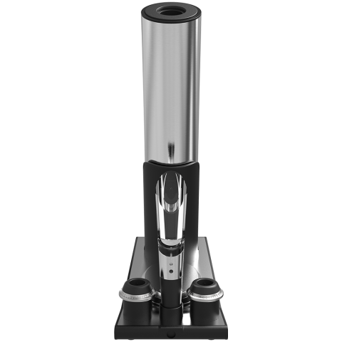 Prestigio Garda, smart wine opener, simple operation with 2 buttons, aerator, vacuum stopper preserver, foil cutter, opens up to 50 bottles wihout recharging, premium design, 500mAh battery, Dimension [8]