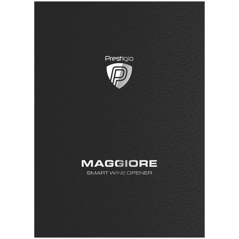 Prestigio Maggiore, smart wine opener, 100% automatic, opens up to 70 bottles without recharging, foil cutter included, premium design, 480mAh battery, Dimensions D 48*H228mm, black + silver color. [14]