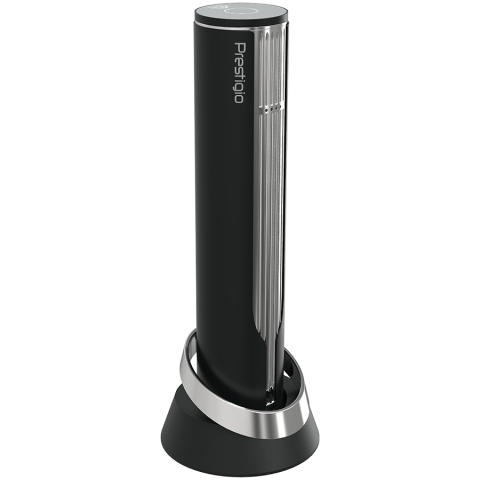 Prestigio Maggiore, smart wine opener, 100% automatic, opens up to 70 bottles without recharging, foil cutter included, premium design, 480mAh battery, Dimensions D 48*H228mm, black + silver color. [2]