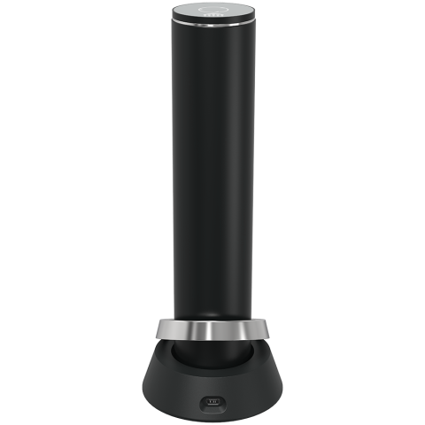 Prestigio Maggiore, smart wine opener, 100% automatic, opens up to 70 bottles without recharging, foil cutter included, premium design, 480mAh battery, Dimensions D 48*H228mm, black + silver color. [3]