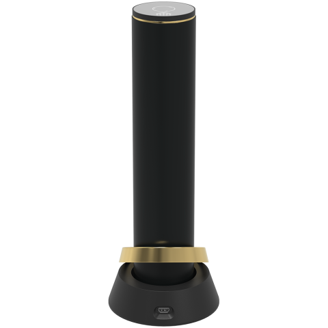Prestigio Maggiore, smart wine opener, 100% automatic, opens up to 70 bottles without recharging, foil cutter included, premium design, 480mAh battery, Dimensions D 48*H228mm, black + gold color. [4]