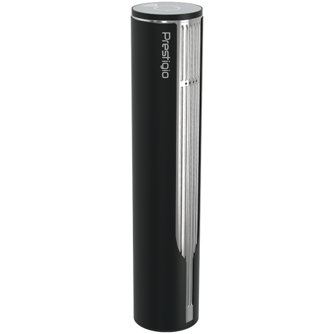 Prestigio Maggiore, smart wine opener, 100% automatic, opens up to 70 bottles without recharging, foil cutter included, premium design, 480mAh battery, Dimensions D 48*H228mm, black + silver color. [10]