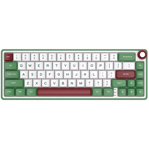 Jocuri si multimedia - ROYAL KLUDGE R65 Green sand Gaming Keyboard Chartreuse switch
