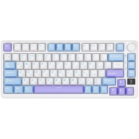 Jocuri si multimedia - ROYAL KLUDGE RK-M75 Taro Milk Gaming Keyboard K Silver switch