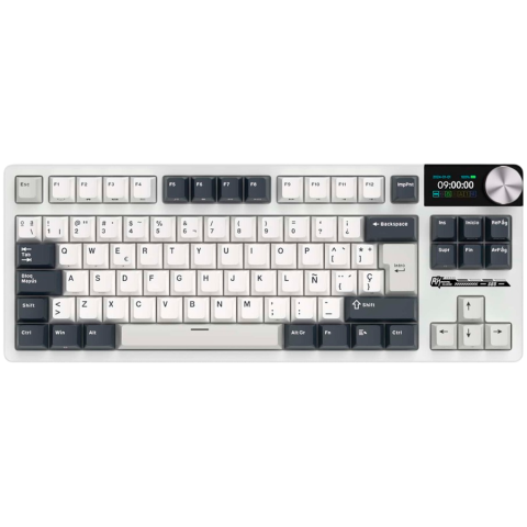 Jocuri si multimedia - ROYAL KLUDGE RK S85 White Night Gaming Keyboard Cloud switch