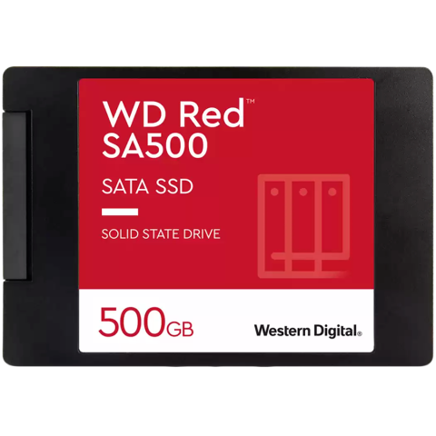 SSD - SSD NAS WD Red SA500 500GB SATA, 2.5", 7mm, Read/Write: 560/530 MBps, IOPS 95K/85K, TBW: 350